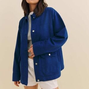 Reformation Callum Denim Chore Jacket Blue - Size M